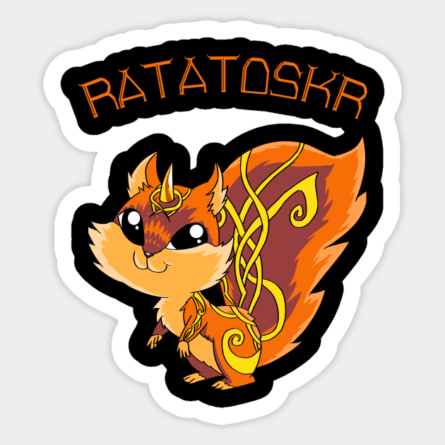 The Messenger Squirrel: Ratatoskr and the World Tree Sticker by Holymayo Tee